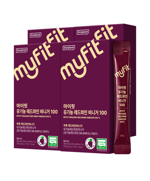 마이핏 100 유기농 레드와인비니거 발효 와인 식초 스틱 4박스