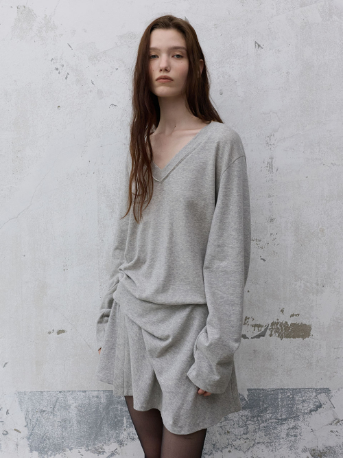 V-neck Loose Fit Jersey Dress VW6AO921_2color