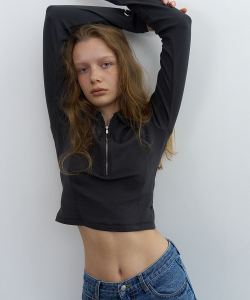 Moto slim half zip-up (4 color)