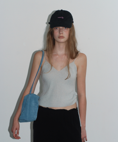 Clip knit sleeveless - mint blue
