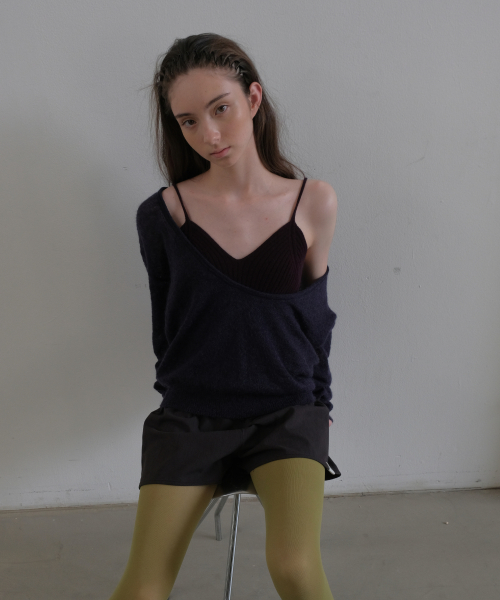 Clip knit sleeveless - grape