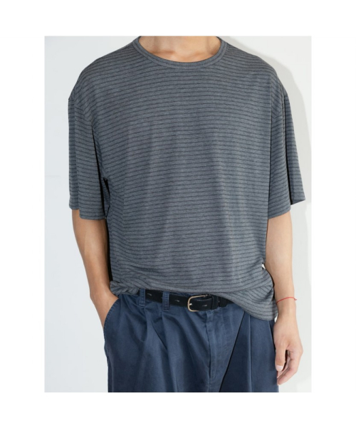 [Unisex] Classic Stripe TShirt Ash (TA6742U024)