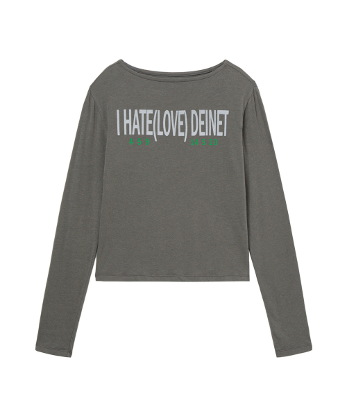 I HATE LONG SLEEVE IN CHARCOAL