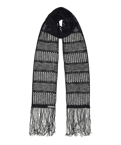 Sequin Crochet Scarf (black)