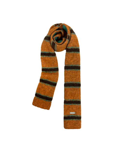 베이비 헤어리 니트 머플러_캐러멜 브라운 Baby Hairy Knit Muffler_Caramel Brown
