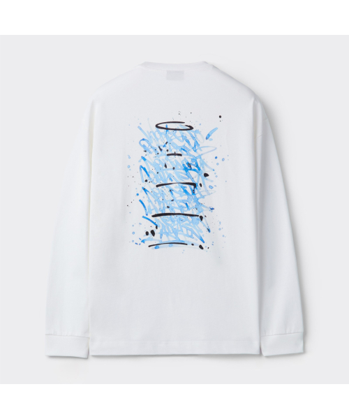 [BISCO SMITH] White Graphic T-shirt CWTAW25915WHX