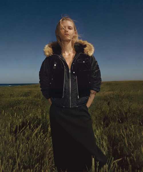 ANDERSSON BELL X ALPHA INDUSTRIES VEST LAYERED N-2B JACKET (BLACK)