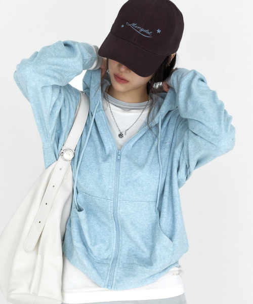 Soft ESSENTIALS Hooded Zip-Up Blue MDTS104BLUE
