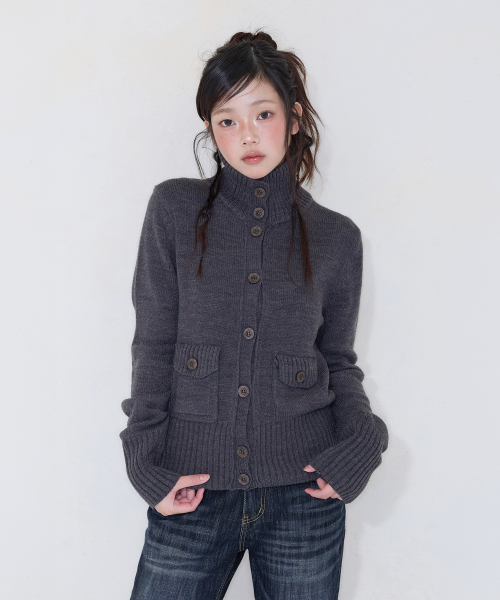PATCH POCKET KNIT CD CHARCOAL