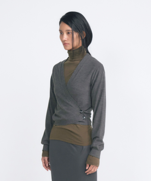 Wrap Knit Cardigan-VN25W005