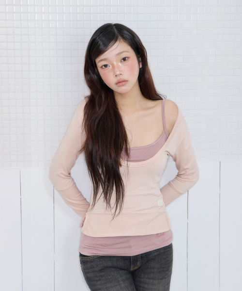 2-WAY U-NECK T PINK