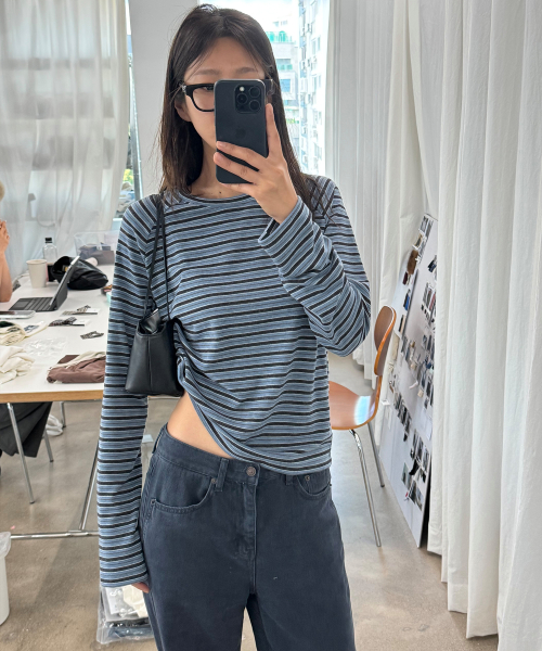 Milo Stripe Tee_Blue
