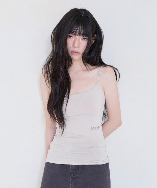 2-WAY FLOWER SLEEVELESS BEIGE