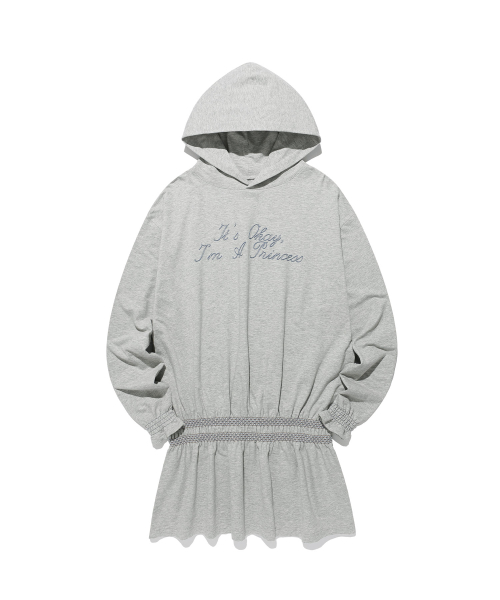 나이스고스트클럽 FFATS HOODED SMOCKING DRESS_GREY(NG2GFFM404A)