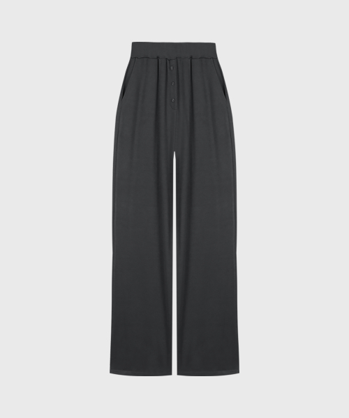 [SET-UP] Relaxed Wide Banding Pants, CHARCOAL