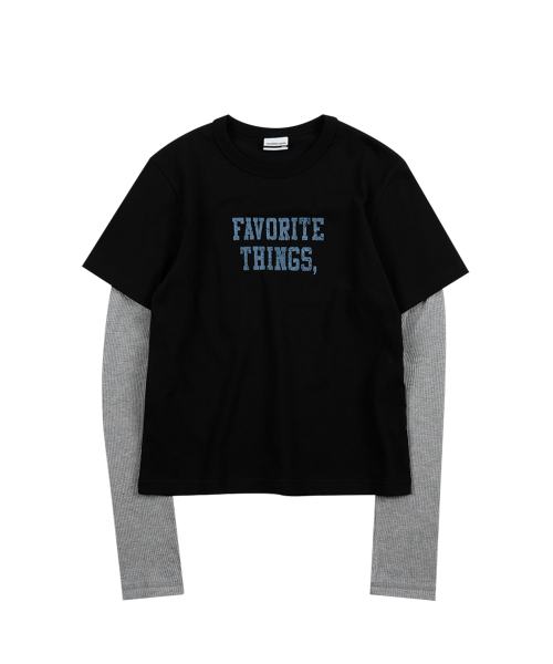 F.T Layered Long Sleeve Black