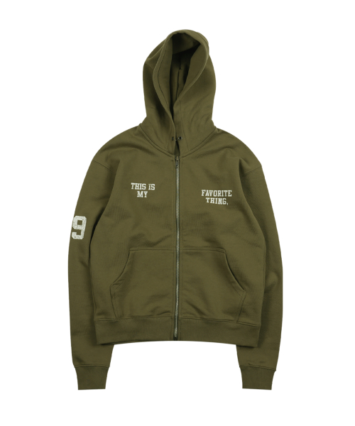 T.I.F Hooded Zip-Up Olive