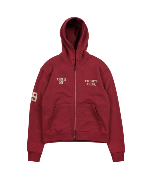 T.I.F Hooded Zip-Up Red