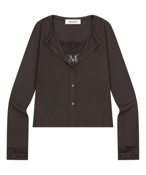 VELIA LACE CARDIGAN SET (2COLOR)