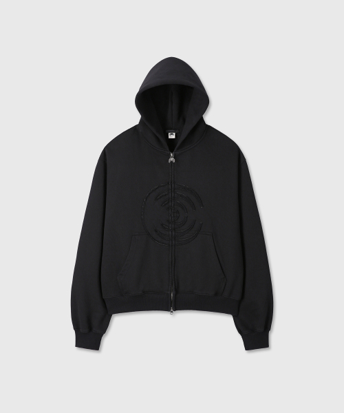 [DIVEIN X DAMONS YEAR] D.M.Y LOGO HOOD ZIP-UP (BLACK)