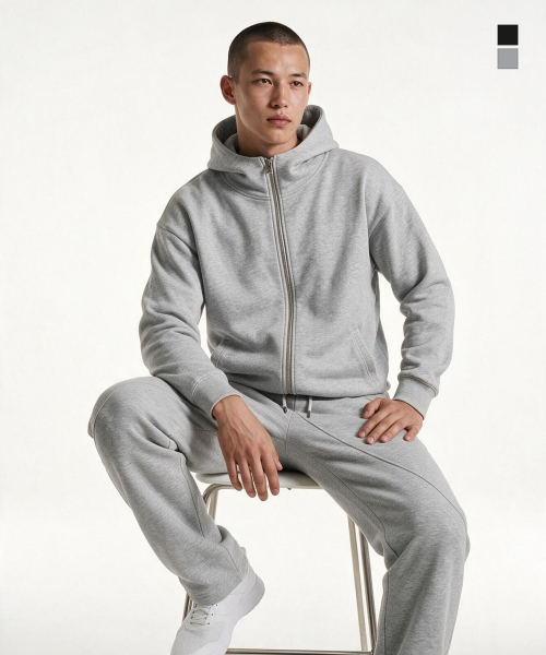 하이넥 투웨이 후드 집업 절개 팬츠 셋업 2컬러 FW6013