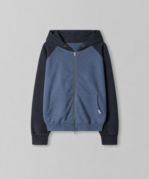 Dusty Raglan Hoodie_Dusty Blue