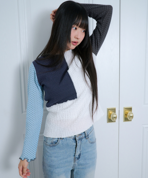 DOT PATCHWORK T SHIRT