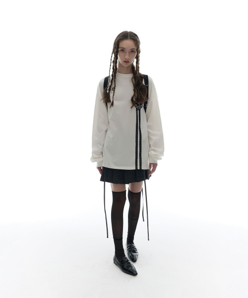 Lace Track Patch Long Sleeve / Off White