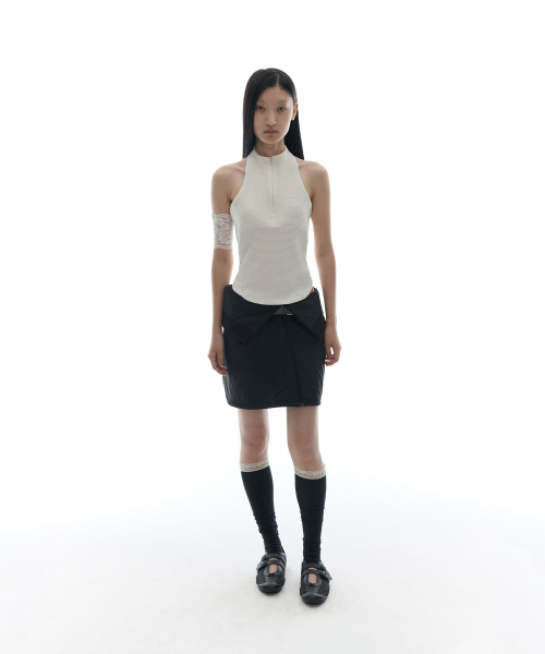 Detachable Bolero Half Zip-up / Off White
