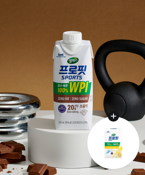 [12개+러너 스틱 10개] 프로핏 스포츠 WPI 드링크 초콜릿 330ml+프로핏 레몬 1박스(15G*10개)