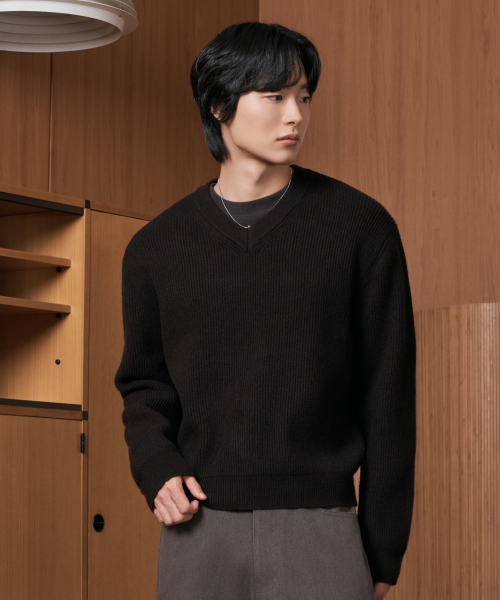 효지 26 FW 워셔블 소프트 터치 브이넥 하찌 워머 크롭 니트 (5컬러)