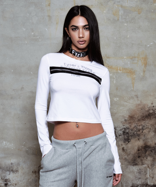 Zip Cut-out Long Sleeve - White