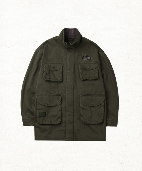 DD darning stitch field jacket (KHAKI)