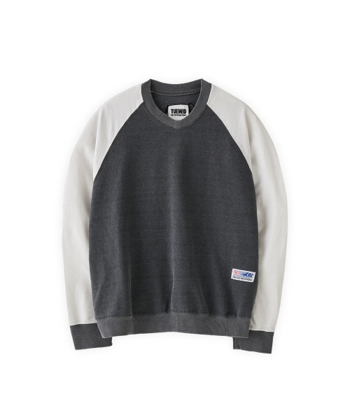 Classic Unused but Used V Neck Sweatshirts charcoal black