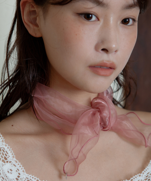organza petit scarf - pink