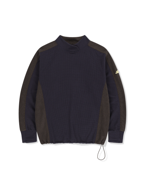 썬러브투어 Grid Fleece Pullover Navy