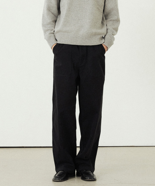 MOLESKINE Wide Work Pants Black IEPA6F201BK