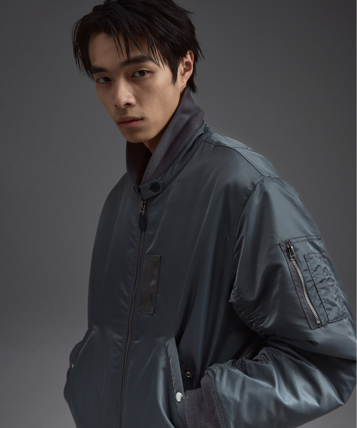 Shawl Flight Ma1 Jacket Gray IEJU6F202G2