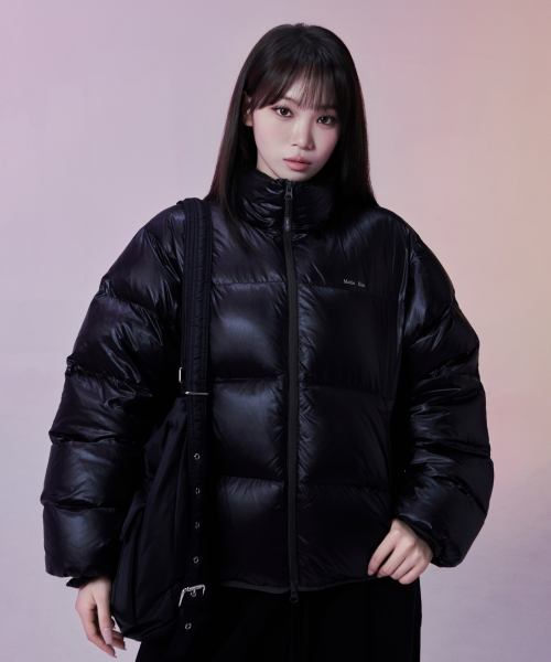 마뗑킴 ICON LOGO DOWN JUMPER IN BLACK