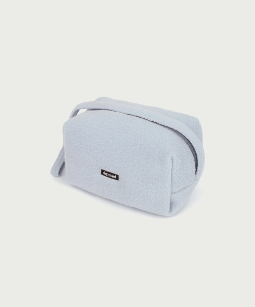 fleece square pouch - light blue (L)