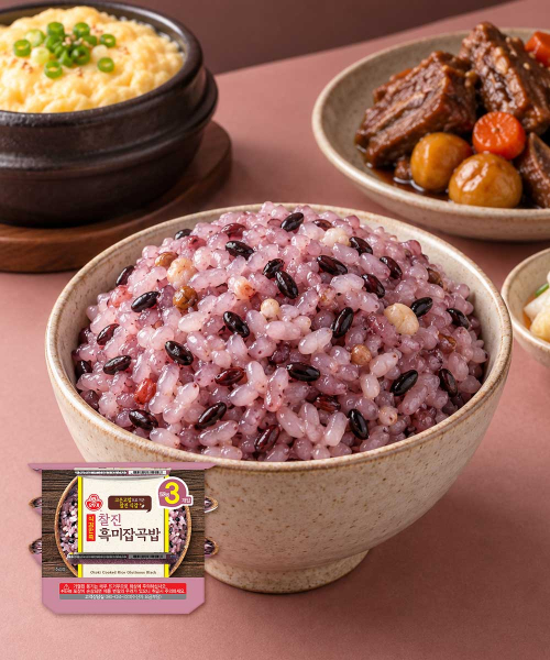오뚜기밥 식감만족 찰진 흑미 잡곡밥 (210g 3개입) 6개