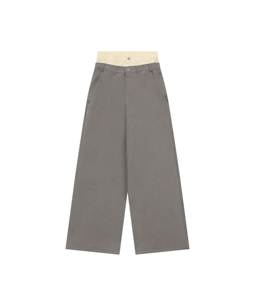 SWITCH SKIRT PANTS YELLOW&CHARCOAL