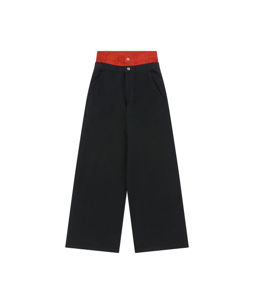 SWITCH SKIRT PANTS RED&BLACK
