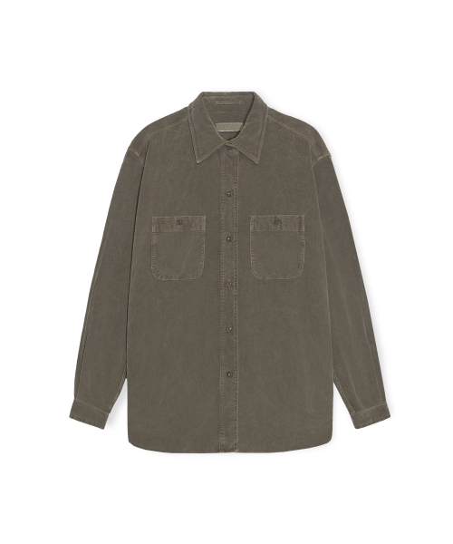 Garment Dyed Corduroy Shirt, Mocha