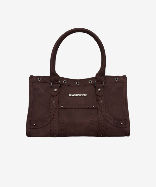 벨튼 로고 미니 토트백_레드 브라운 Velton Logo Mini Tote Bag_Red Brown