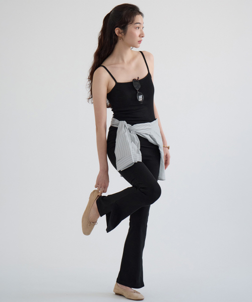 살롱 드 욘 Relax Bootcut Jumpsuit_Black