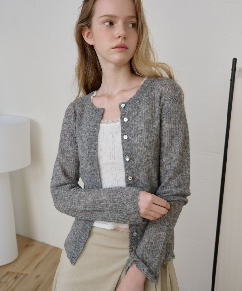 Sheerd Wool Knit Cardigan_Grey