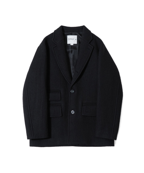 홀리선 Austin Heavy Wool Single Coat Black