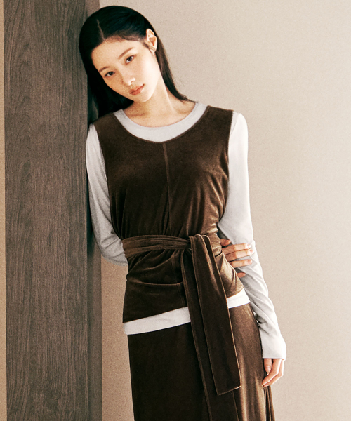 Velvet Strap Bustier NEW6AE826