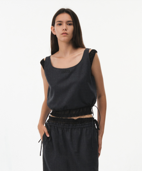 26FW MARINA SLEEVELESS (CHARCOAL)